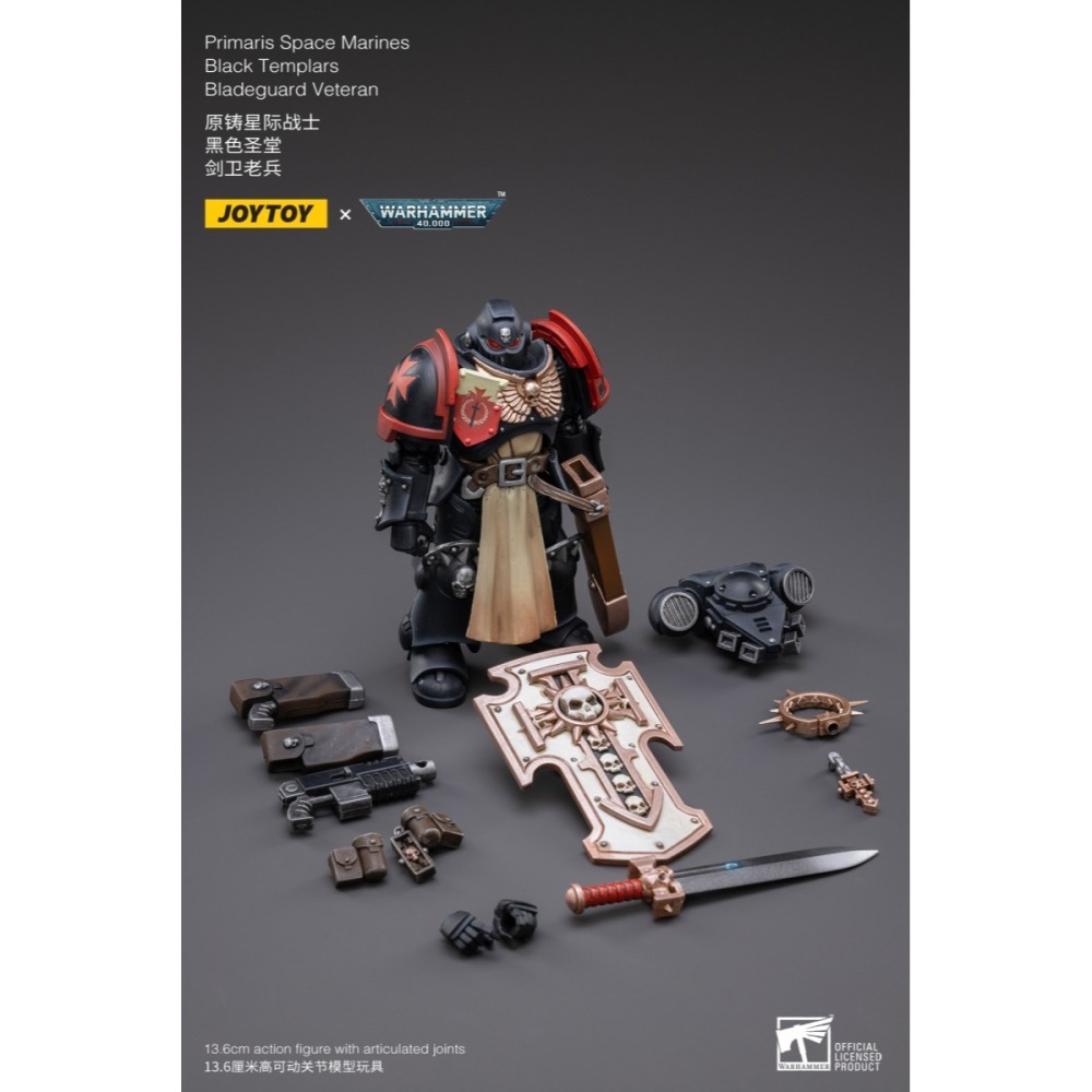 暗源Joy Toy1/18戰錘40K 黑色聖堂 劍衛老兵1.0-細節圖7