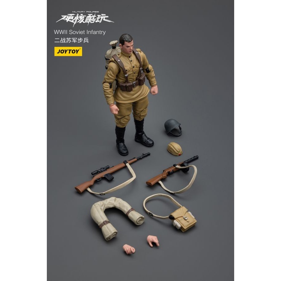 暗源Joy Toy 1/18 二戰 蘇軍步兵 WII Sovient Infantry-細節圖8