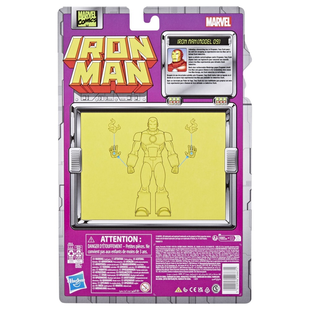 漫威 Marvel ML6吋 鋼鐵人復古吊卡 Iron Man (Model 09) 鋼鐵人 (型號9號)-細節圖7