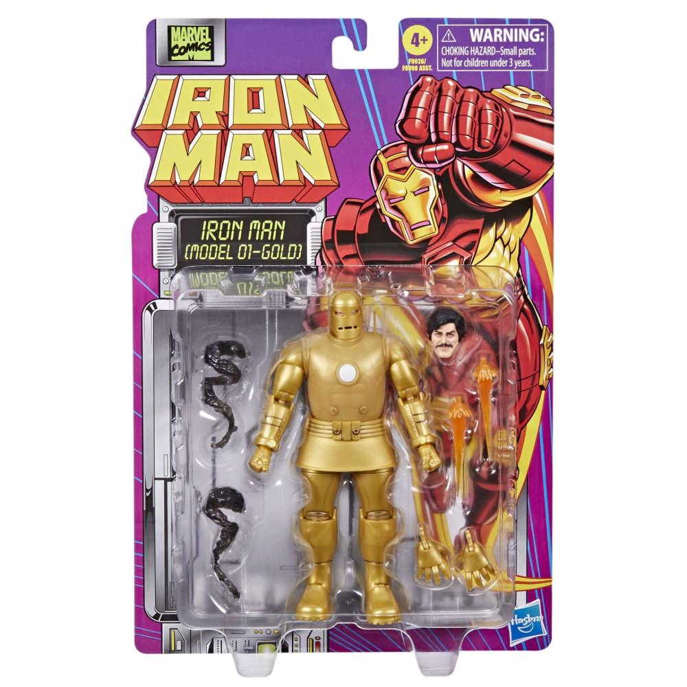 漫威 Marvel ML6吋 鋼鐵人復古吊卡 Iron Man (Model 01 - Gold)鋼鐵人(型號 01)-細節圖7