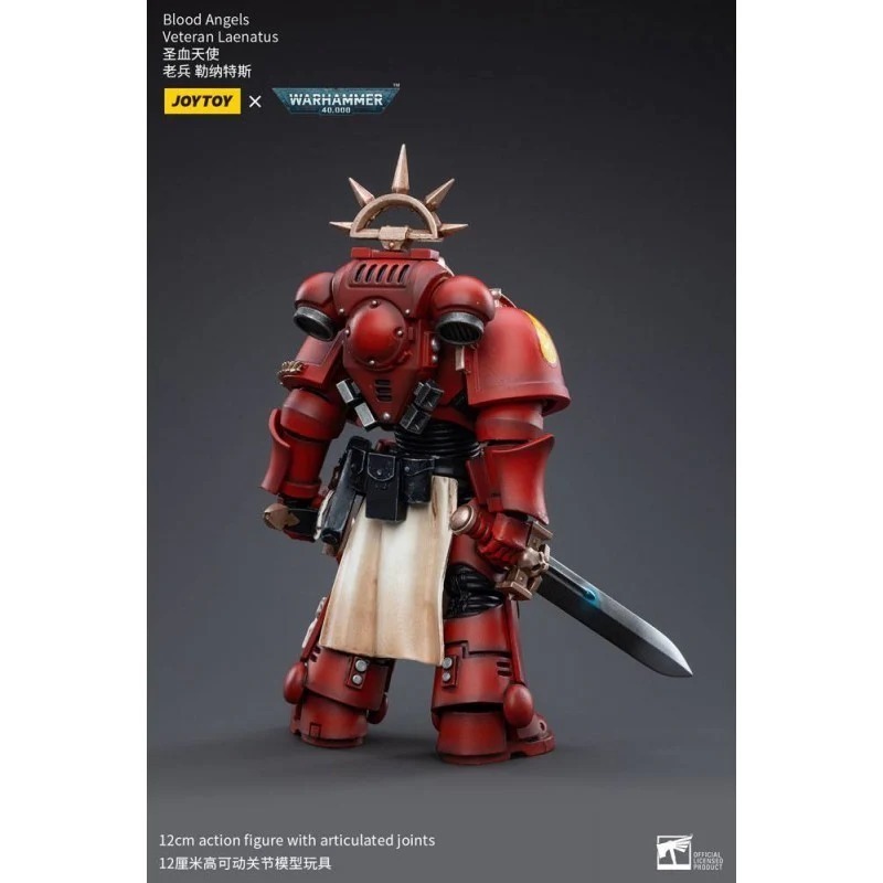 暗源Joy Toy1/18戰錘40K 聖血天使 巴爾英傑小隊 老兵勒納特斯 Veteran Laenatus-細節圖2