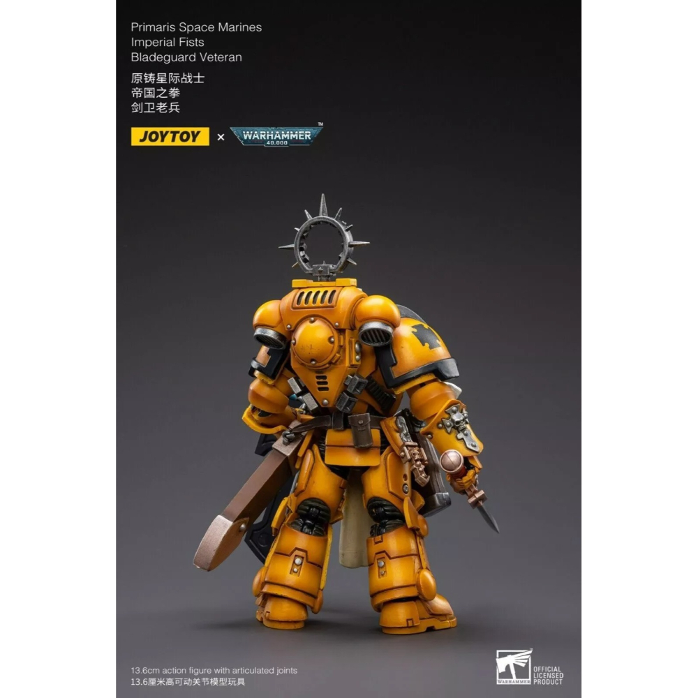 暗源Joy Toy1/18戰錘40K 帝國之拳 劍衛老兵1.0-細節圖3