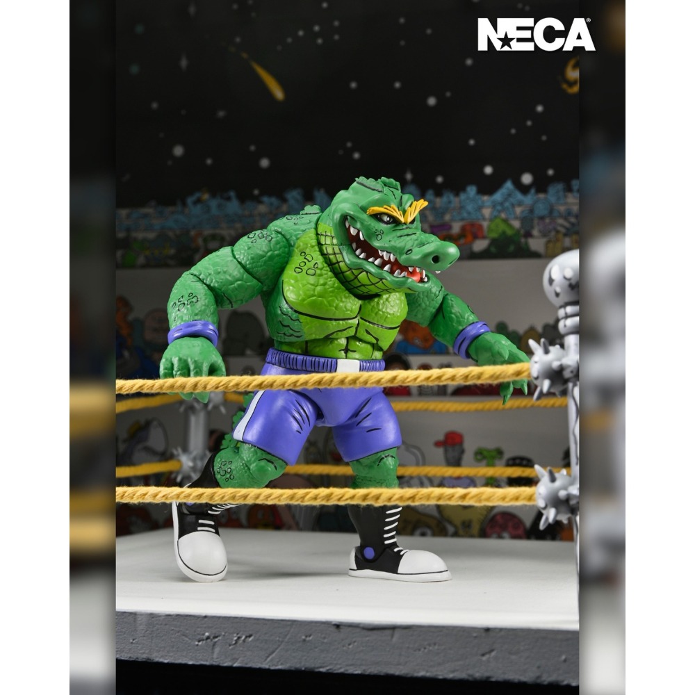 Neca7吋 忍者龜Archie Comics阿奇漫畫 Stump Wrestling Leatherhead 鱷魚人-細節圖4