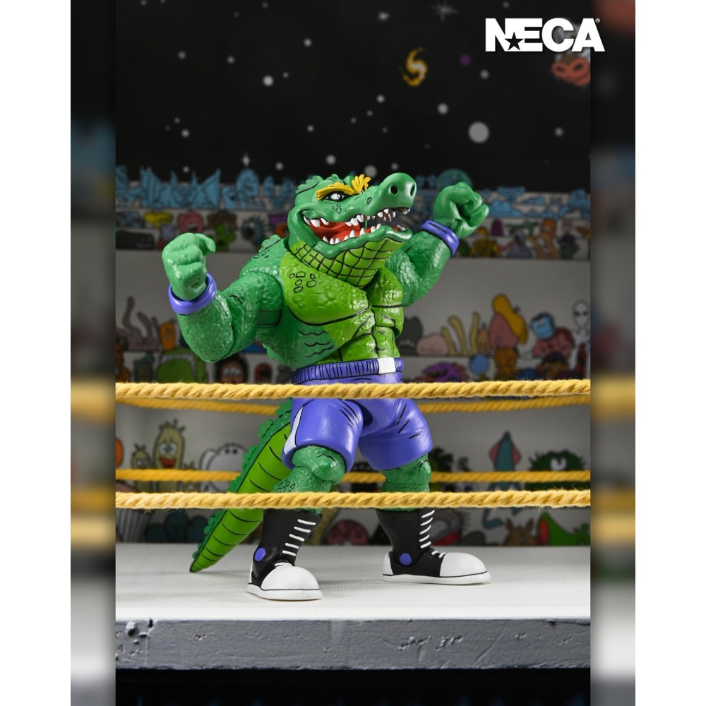 Neca7吋 忍者龜Archie Comics阿奇漫畫 Stump Wrestling Leatherhead 鱷魚人-細節圖8
