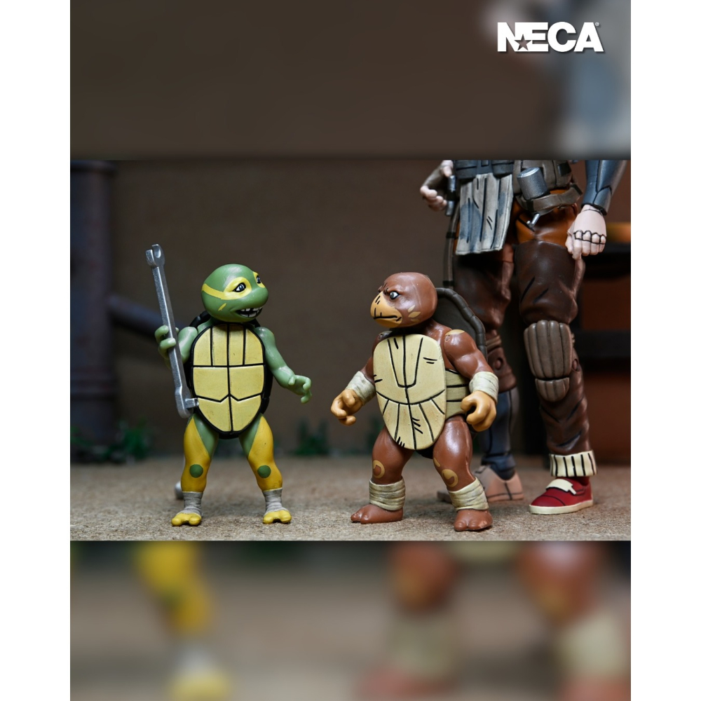 Neca7吋 忍者龜 最後的浪人 Grammy April with Baby Yi & Moja-細節圖3