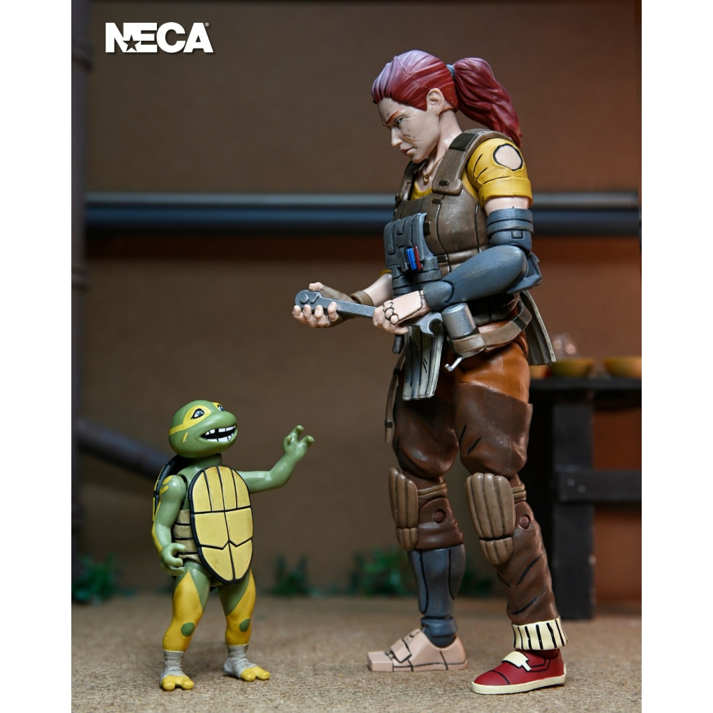 Neca7吋 忍者龜 最後的浪人 Grammy April with Baby Yi & Moja-細節圖4