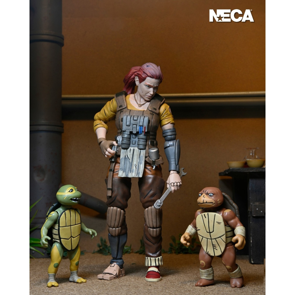 Neca7吋 忍者龜 最後的浪人 Grammy April with Baby Yi & Moja-細節圖7