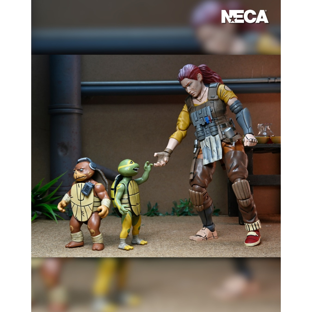 Neca7吋 忍者龜 最後的浪人 Grammy April with Baby Yi & Moja-細節圖8