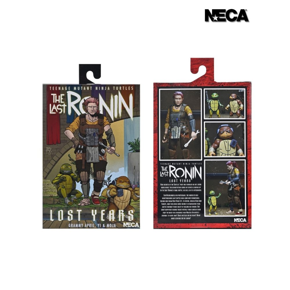 Neca7吋 忍者龜 最後的浪人 Grammy April with Baby Yi & Moja-細節圖9