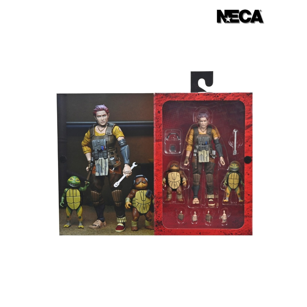 Neca7吋 忍者龜 最後的浪人 Grammy April with Baby Yi & Moja-細節圖10