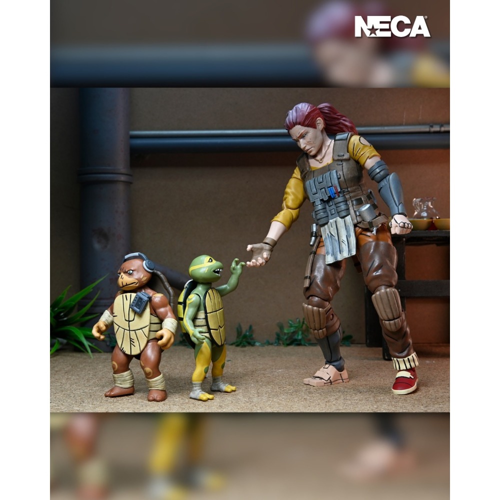 Neca7吋 忍者龜 最後的浪人:失落的歲月 Grammy April with Baby Yi & Moja-細節圖8