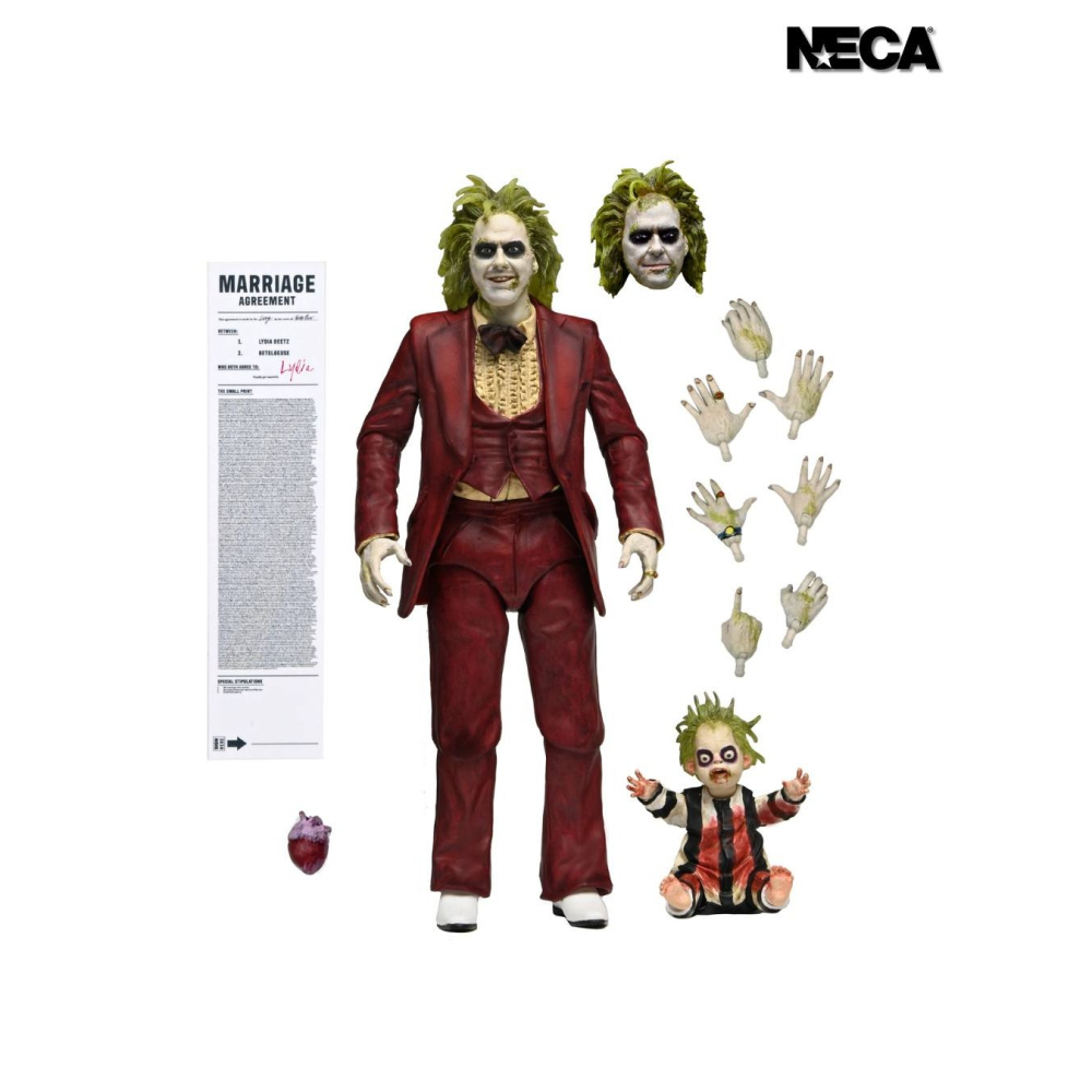 NECA7吋 陰間大法師 Wedding Tuxedo Beetlejuice-細節圖9