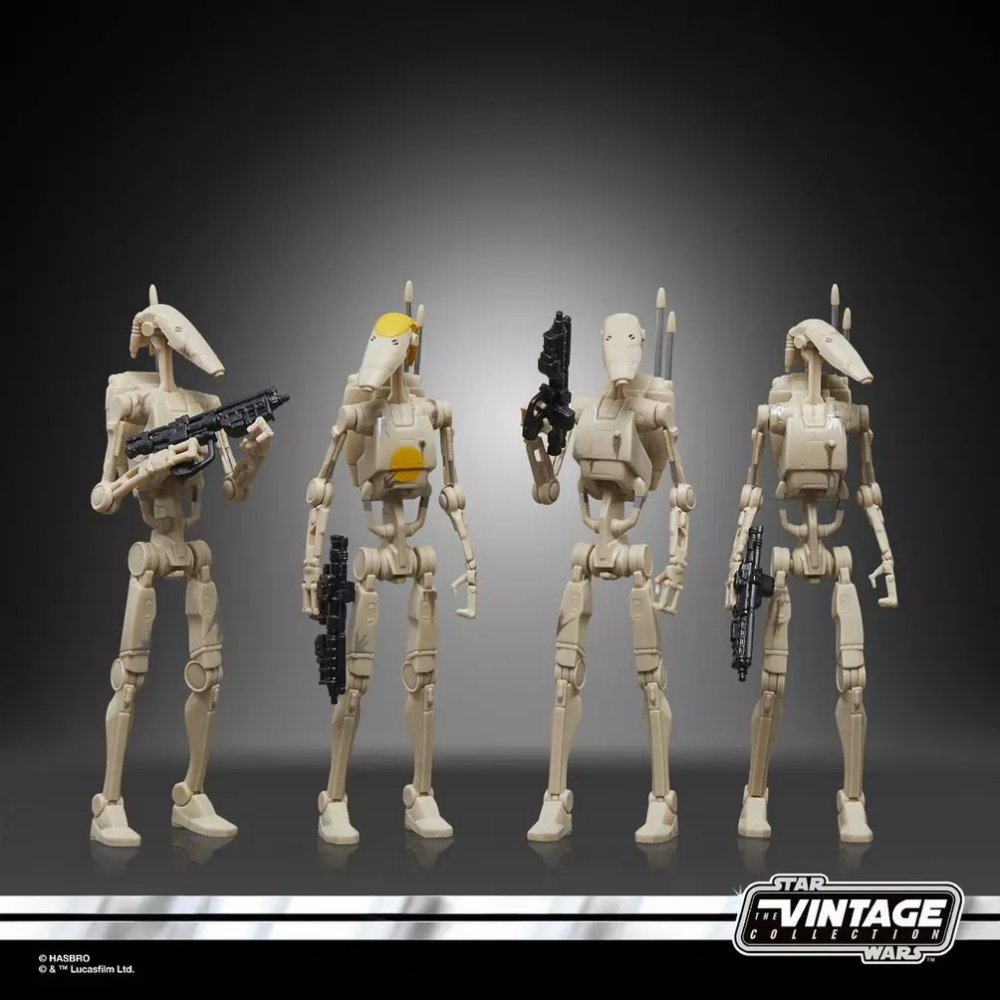 星際大戰 STAR WARS TVC3.75 Battle Droid 4-Pack B1機器人徵兵四人包-細節圖2
