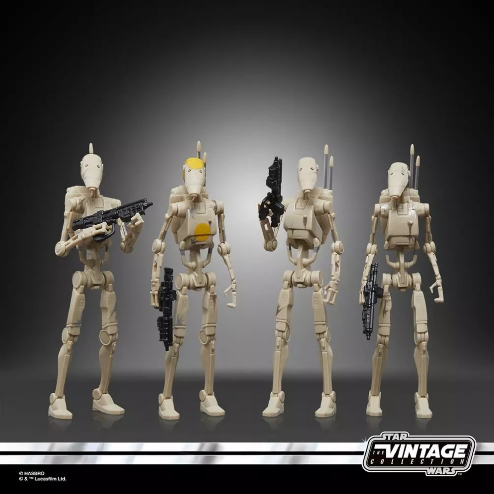 星際大戰 STAR WARS TVC3.75 Battle Droid 4-Pack B1機器人徵兵四人包-細節圖3