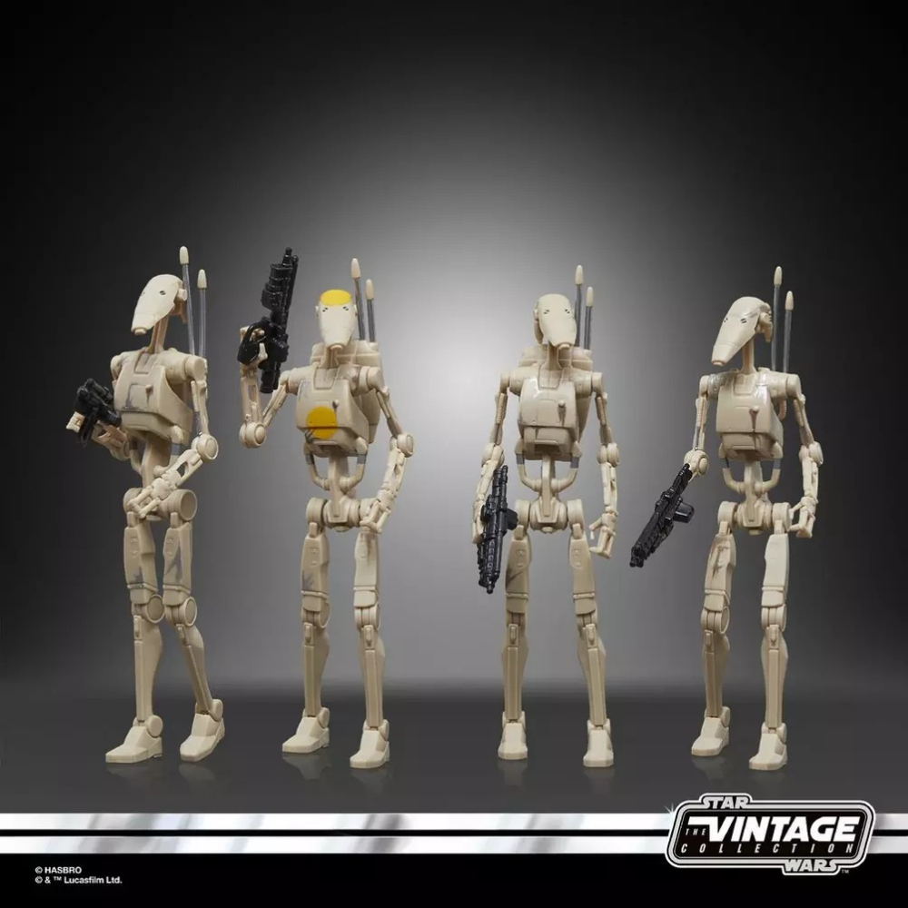 星際大戰 STAR WARS TVC3.75 Battle Droid 4-Pack B1機器人徵兵四人包-細節圖4