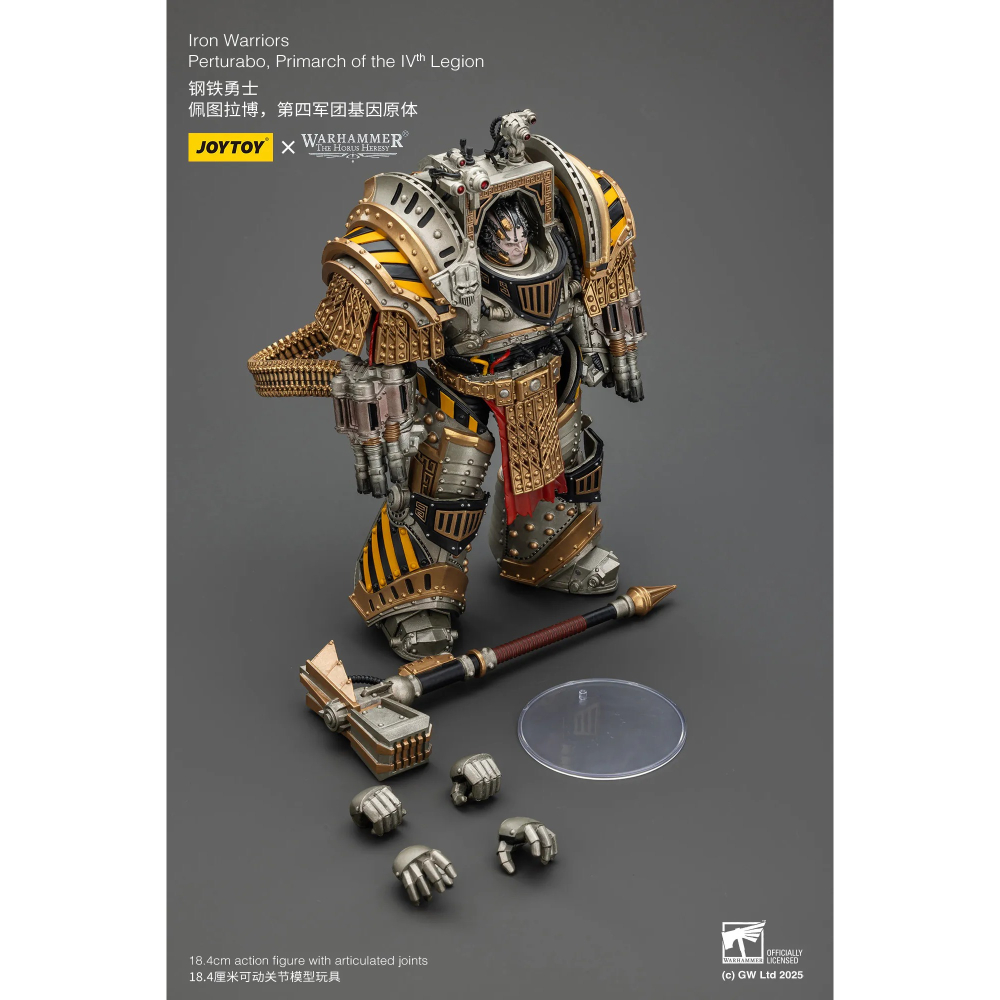 暗源Joy Toy 1/18 荷魯斯之亂30K 鋼鐵勇士 佩圖拉博 第四軍團基因原體-細節圖11