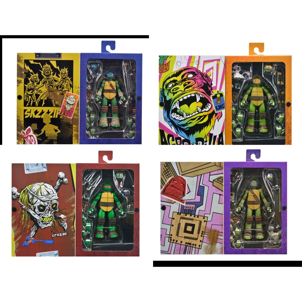 Neca7吋 忍者龜 2012動畫系列 TMNT 忍者龜四隻一套-細節圖7