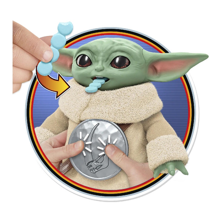 Hasbro孩之寶 曼達洛人與古古電影系列 Snackin＇ Grogu 零食古古互動6.5吋玩偶-細節圖2