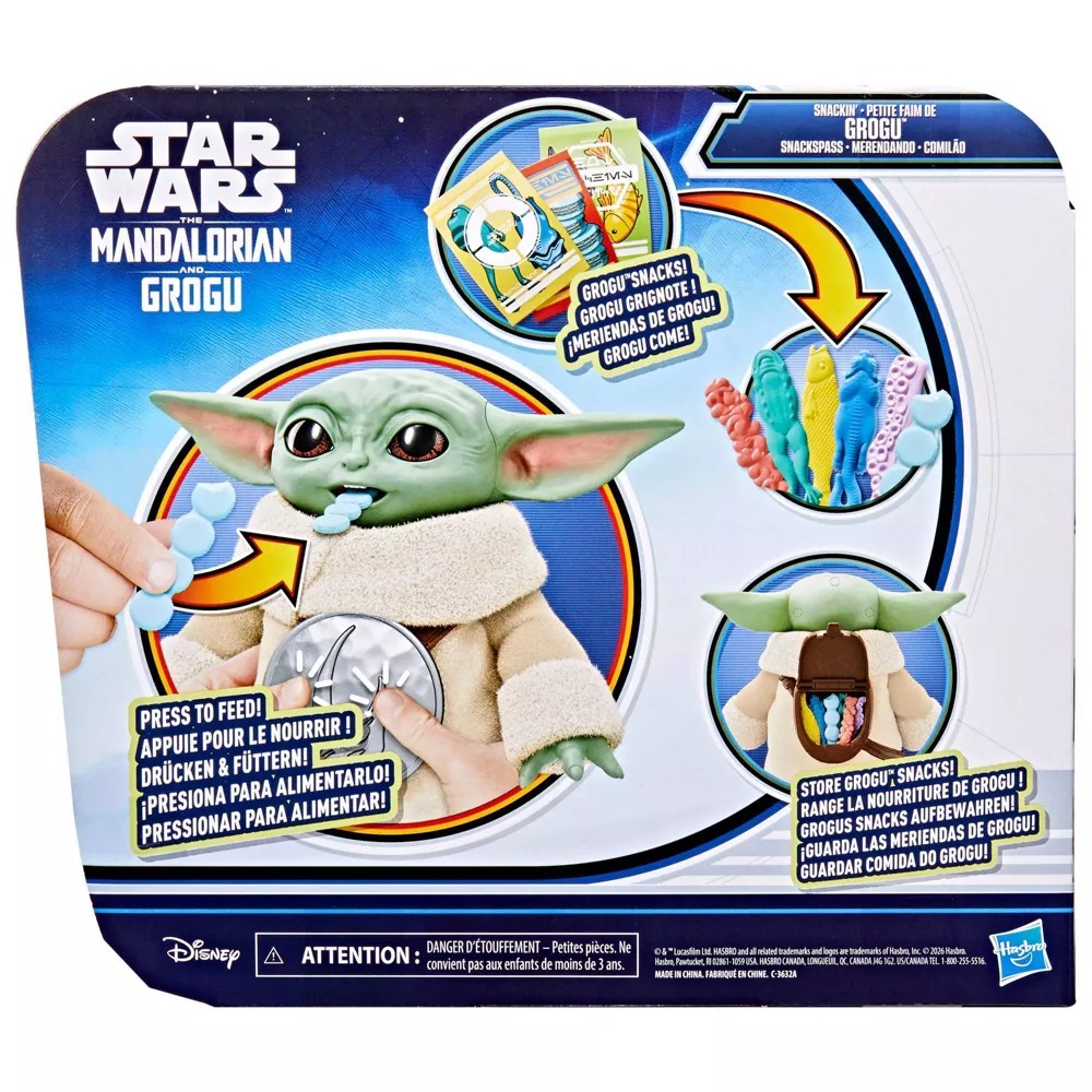 Hasbro孩之寶 曼達洛人與古古電影系列 Snackin＇ Grogu 零食古古互動6.5吋玩偶-細節圖5