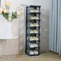 八層簡易鞋架 鞋櫃 簡易鞋櫃 簡易鞋A架8層黑色 組合鞋架 多層鞋架 塑膠鞋櫃 室外鞋櫃 diy鞋架 組合鞋架-規格圖1