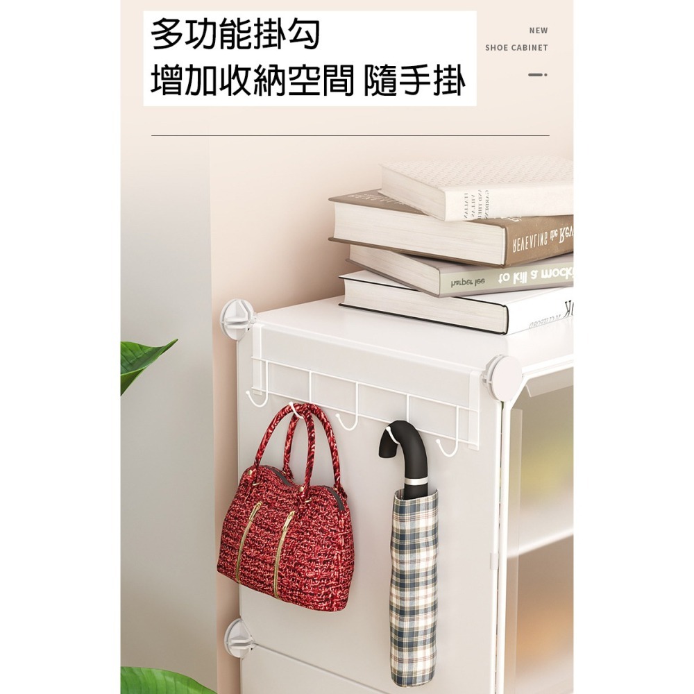 多層鞋架 鞋櫃 簡易鞋架 5門10層側開白色磨砂 組合鞋櫃 侧開鞋櫃 簡易鞋櫃 防塵鞋櫃 diy鞋架 京太陽-細節圖3