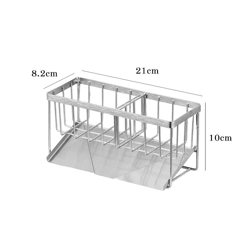 京太陽現貨 海綿瀝水架 瀝水架 菜瓜布架 傾斜瀝水架 不銹鋼瀝水置物架 不銹鋼菜瓜布架 瀝水置物架 海綿架-細節圖8