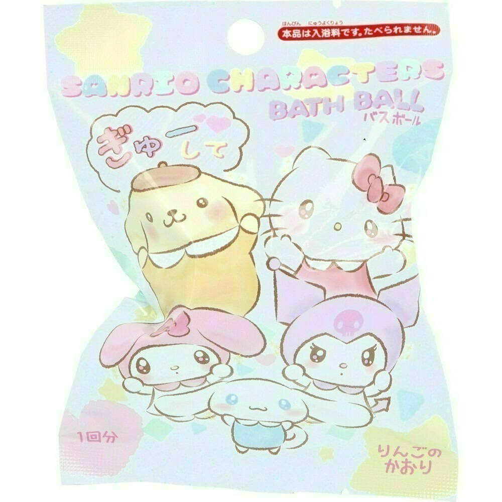 《小孩。同》日本 三麗鷗SANRIO沐浴球1 泡澡球 Kitty Melody 大耳狗 布丁狗 庫洛米 帕恰狗-規格圖7