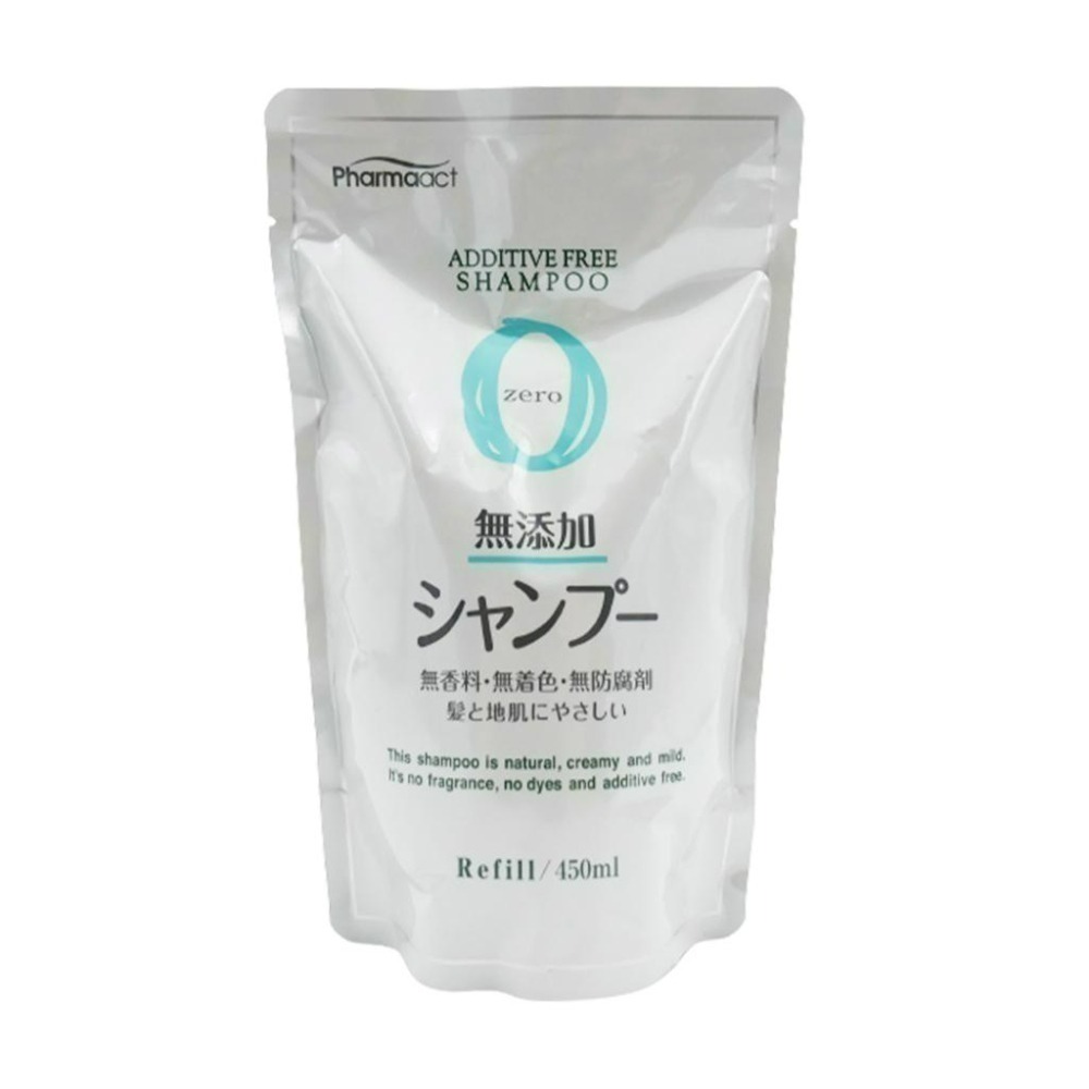 《小孩。同》日本 熊野 Pharmaact zero天然洗髮精/沐浴乳補充包 450ml  無添加 敏感肌可用-細節圖4