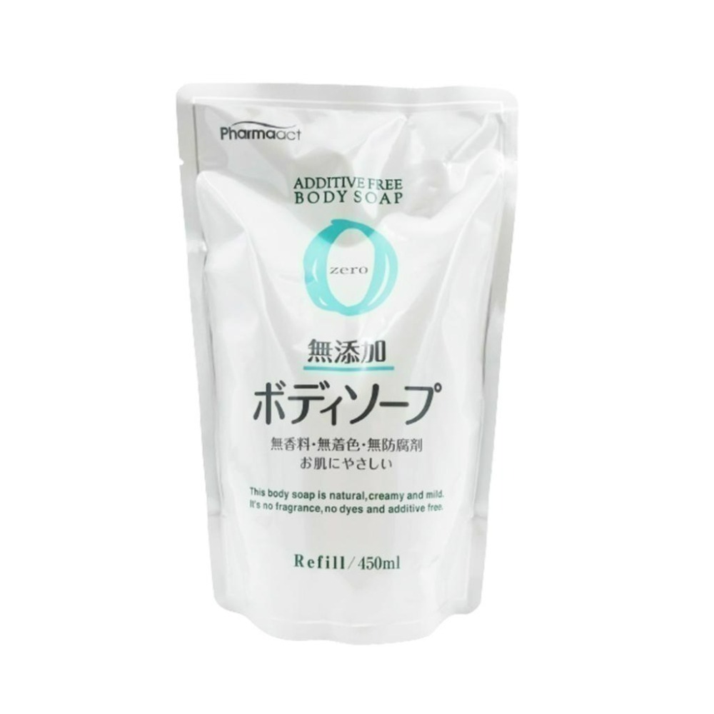 《小孩。同》日本 熊野 Pharmaact zero天然洗髮精/沐浴乳補充包 450ml  無添加 敏感肌可用-細節圖5