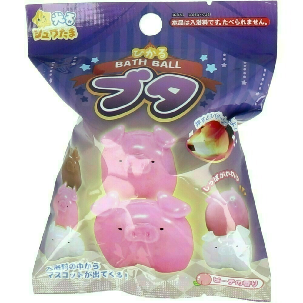 《小孩。同》現貨 日本可愛動物沐浴球 小動物泡溫泉 圓滾滾動物 發光豬豬 鴨子船長 忠犬麻糬柴犬 泡澡球-規格圖8