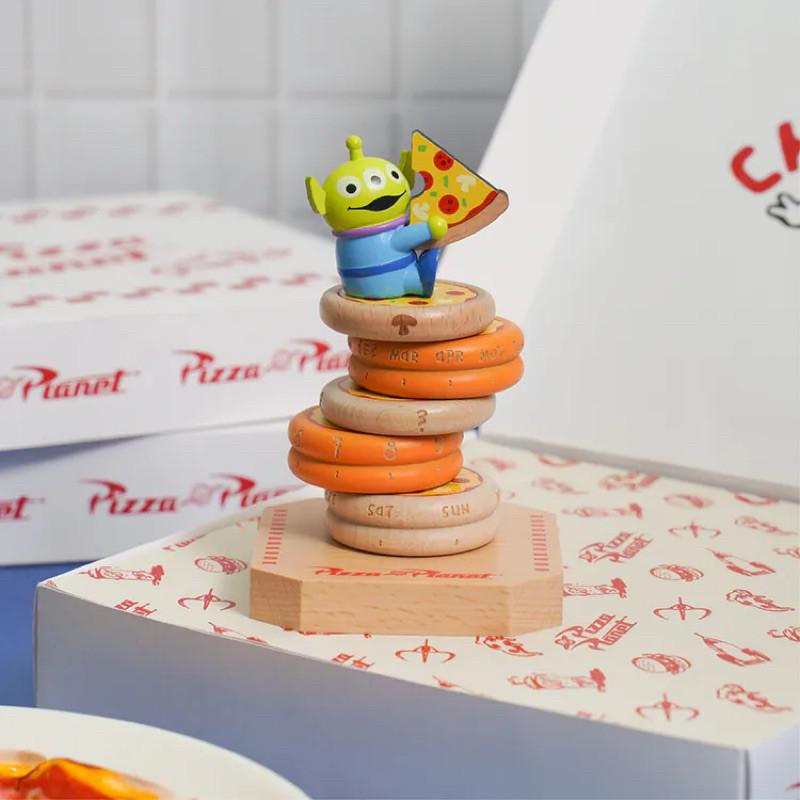現貨正版 三眼怪披薩 轉動萬年曆 迪士尼 萬年曆 轉動萬年曆 木頭萬年曆 Disney 1289015-細節圖9