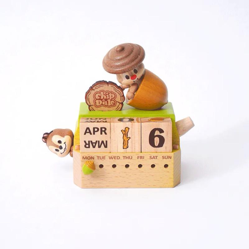 現貨正版 迪士尼 萬年曆 奇奇蒂蒂 萬年曆 迪士尼Disney 1284518 奇蒂萬年曆 木頭萬年曆-細節圖3