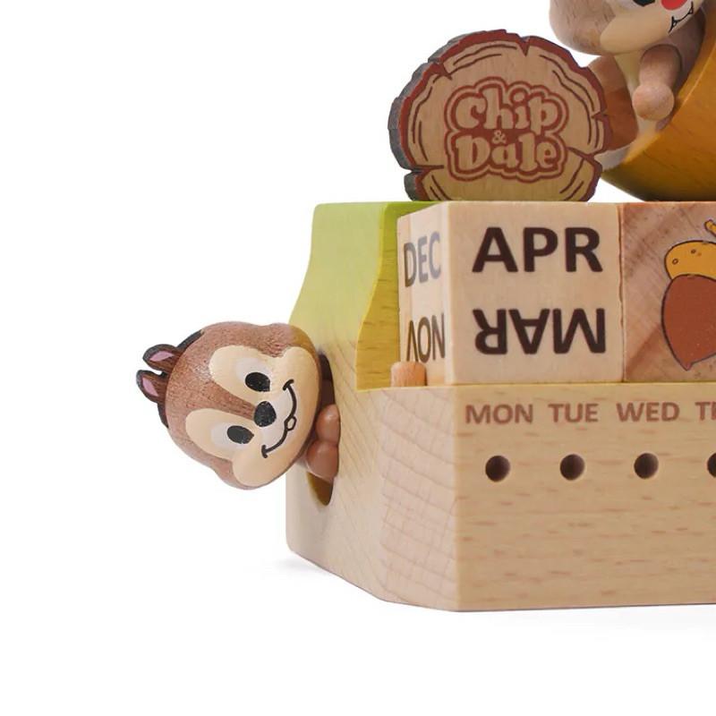 現貨正版 迪士尼 萬年曆 奇奇蒂蒂 萬年曆 迪士尼Disney 1284518 奇蒂萬年曆 木頭萬年曆-細節圖4