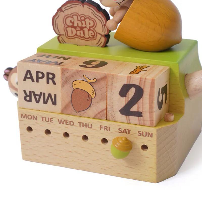 現貨正版 迪士尼 萬年曆 奇奇蒂蒂 萬年曆 迪士尼Disney 1284518 奇蒂萬年曆 木頭萬年曆-細節圖8