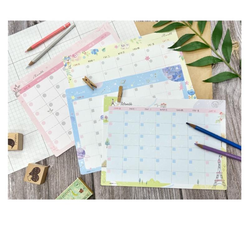 現貨正版 自填月計劃紙16K 月曆 自填式 月計劃紙 16K 自填月桌曆 質感 學生 月曆 開學 月計劃 月計畫紙-細節圖9