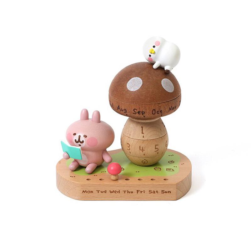現貨正版 卡娜赫拉的小動物 萬年曆 P助與粉紅兔兔 轉動萬年曆 Kanahei＇s Small animals 木頭萬年-細節圖5