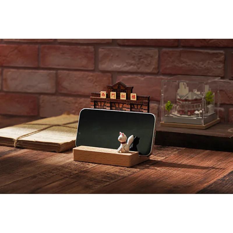 現貨正版 西門紅樓 木質手機座 造型手機架 手機座 辦公室小物 擺飾 禮物 森活木趣-細節圖2