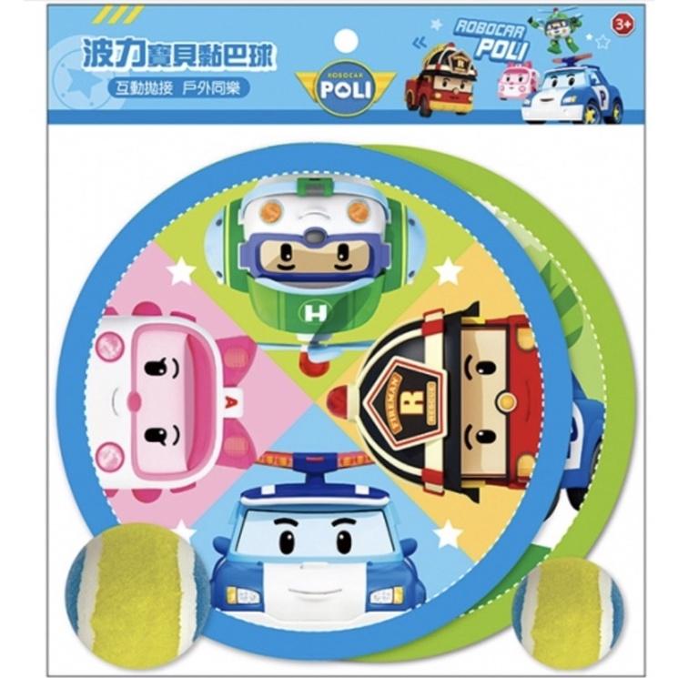 現貨正版 波力 寶貝黏巴球 黏巴球組 圓盤型 戶外休閒玩具 魔鬼氈 互動玩具 安寶 吸盤球 拋接球-細節圖2