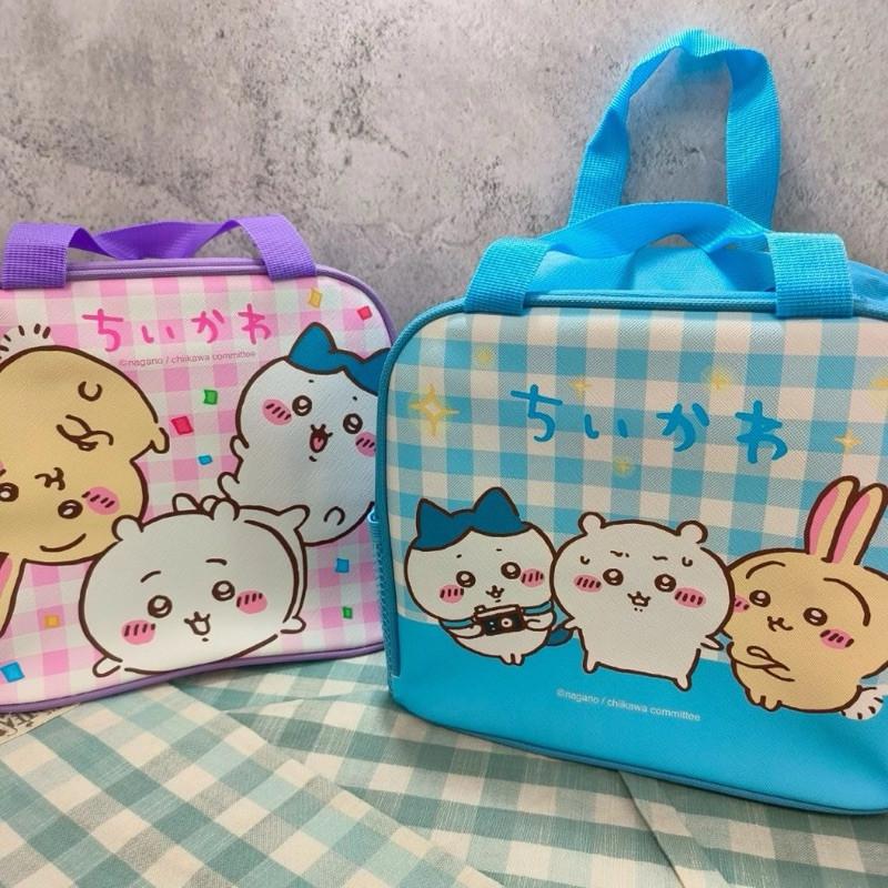 現貨正版 吉伊卡哇 雙網便當袋 手提袋 餐具袋 便當提袋 便當袋 午餐袋 兒童餐袋 餐具袋 小八 貓咪 兔子 烏薩琪-細節圖2