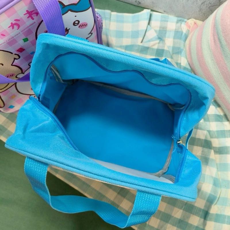 現貨正版 吉伊卡哇 雙網便當袋 手提袋 餐具袋 便當提袋 便當袋 午餐袋 兒童餐袋 餐具袋 小八 貓咪 兔子 烏薩琪-細節圖4