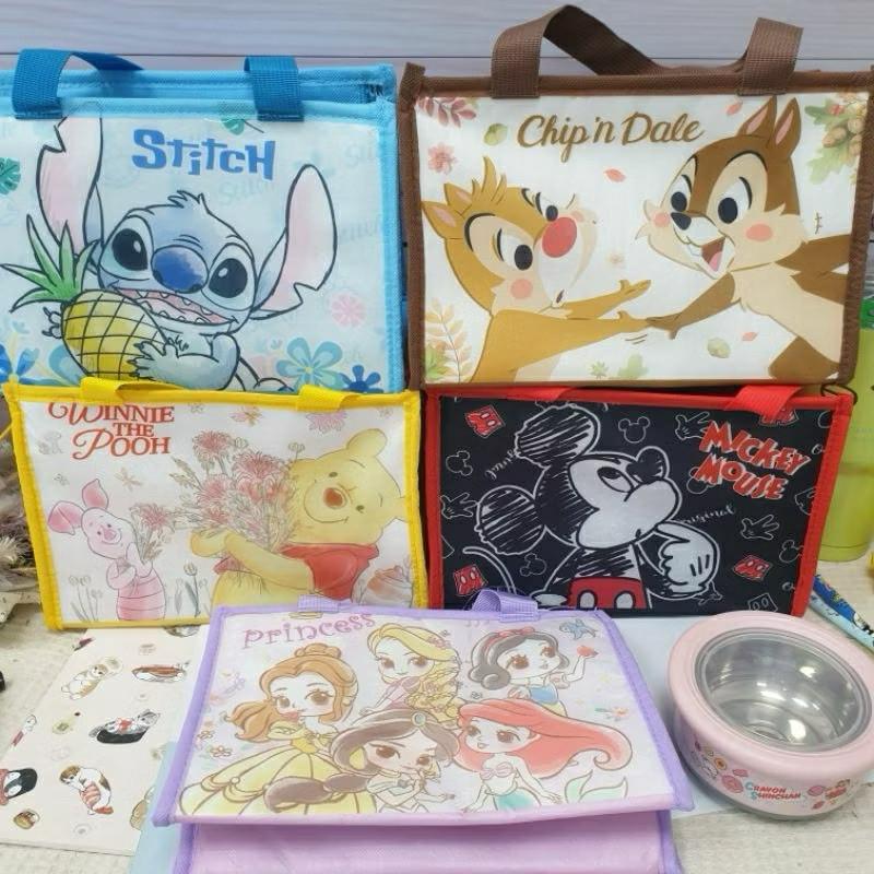 現貨正版 迪士尼 方型保溫餐袋 便當袋 維尼 餐袋 史迪奇 米奇 公主 保溫午餐袋 野餐袋 保溫保冷袋 保冷飲料提袋-細節圖2