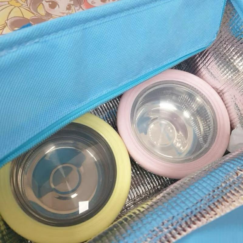 現貨正版 迪士尼 方型保溫餐袋 便當袋 維尼 餐袋 史迪奇 米奇 公主 保溫午餐袋 野餐袋 保溫保冷袋 保冷飲料提袋-細節圖7