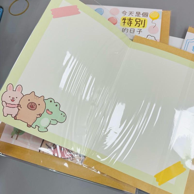 現貨正版 卡皮巴拉 萬用卡 水豚 中開萬用卡 中卡 祝福卡 邀請卡 感謝卡 卡片 謝師卡 生日卡 心意卡 萬用中卡-細節圖4
