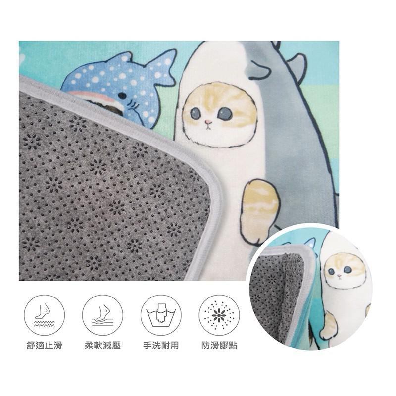 現貨正版 貓福珊迪 地墊 造型地墊 造型絨毛防滑地墊 鯊魚 防滑地墊 玄關 浴室 炸蝦地墊 絨毛地毯-細節圖7