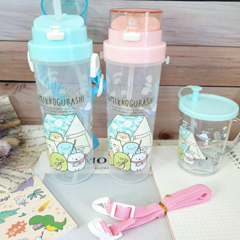 現貨正版 角落小夥伴 小巧吸管水壺 500ml 角落生物 吸管水壺 彈蓋水瓶壺 白熊 恐龍 可背式水瓶 可愛水瓶 台灣製-細節圖6