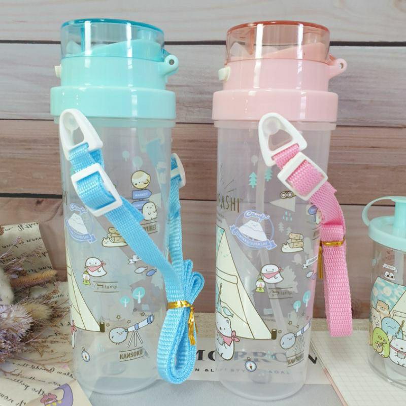 現貨正版 角落小夥伴 小巧吸管水壺 500ml 角落生物 吸管水壺 彈蓋水瓶壺 白熊 恐龍 可背式水瓶 可愛水瓶 台灣製-細節圖7