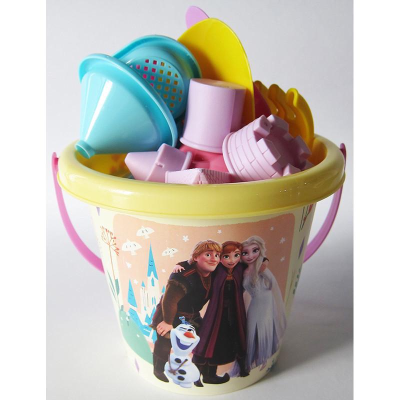 現貨正版 冰雪奇緣 寶貝戲水玩沙組 迪士尼堆堆城堡玩沙組 玩沙工具 海灘組 艾莎 安娜沙灘城堡 灑水器 小鏟子 小耙子-細節圖2