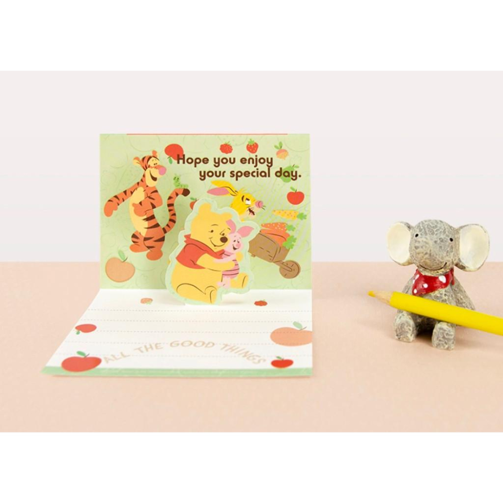 現貨正版 迪士尼 萬用立體小卡 萬用卡 立體卡 耶卡 聖誕卡 生日卡 祝福卡 傳情卡 維尼 米奇 奇蒂 公主 玩總卡片-細節圖2