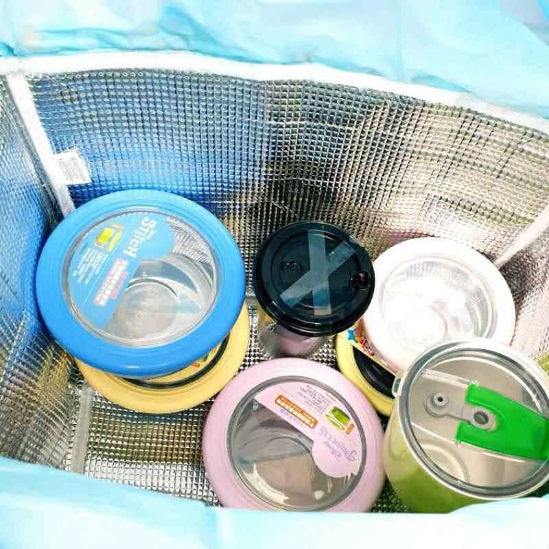 現貨正版 蠟筆小新 束口保冷野餐袋 大容量 保溫保冷袋 束口大容量保溫袋 小白 保冷保溫 購物袋 大容量餐袋 束口餐袋-細節圖3