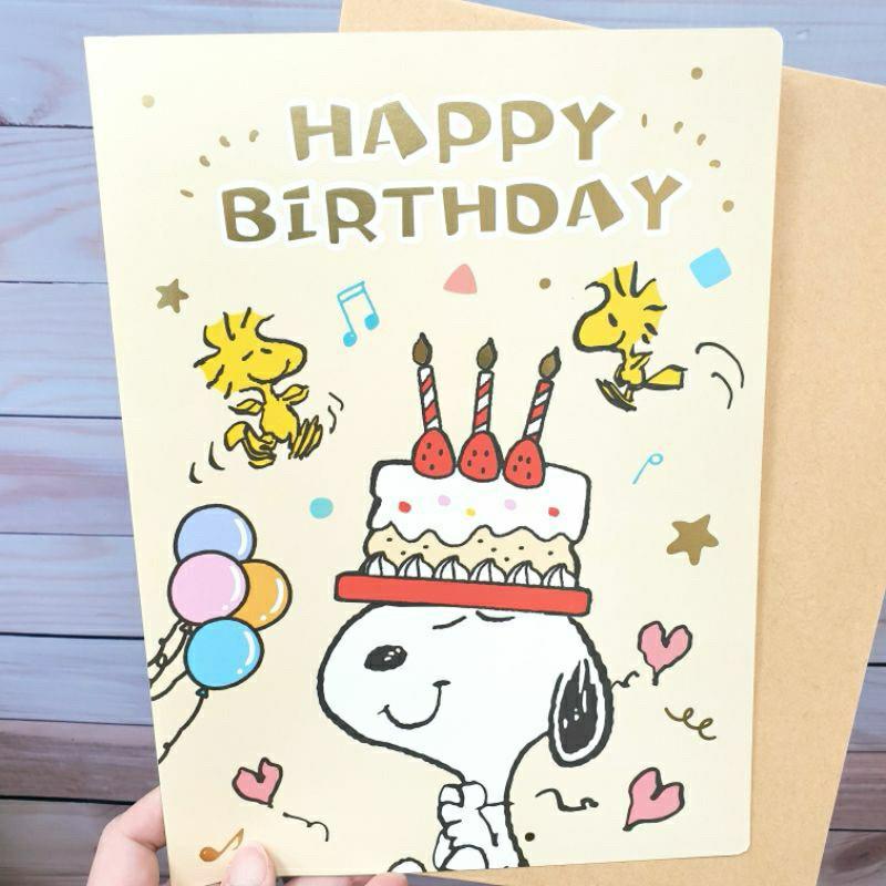 現貨正版 史努比 卡片 16k大卡-附信封 生日卡 感謝卡 慶生 祝福卡 大張卡片 謝師卡 心意卡 萬用大卡 胡士托-細節圖3